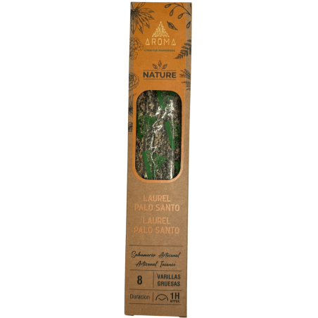 Organic Incense Laurel Palo Santo AROMA Nature - 8 sticks 1h duration