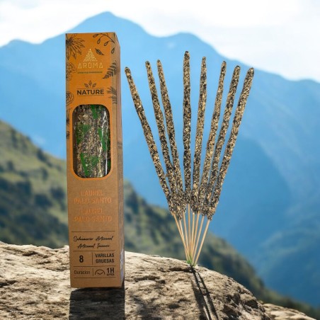 Kadzidło organiczne Laurel Palo Santo AROMA Nature - 8 patyczków czas trwania 1h