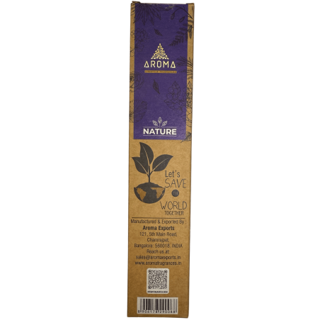 Encens Bio Nag Champa Sauge Blanche AROMA Nature - 8 bâtonnets 1h durée