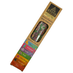 Incienso Orgánico Ritual 7 Poderes AROMA Incienso Artesanal - Cajita con 8 barras de incienso - 1 hora duración