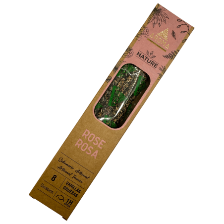 Incenso Orgânico Rosa AROMA Nature - 8 varetas 1h de duração