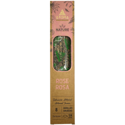 Incienso Orgánico Rosa AROMA Nature - 8 varillas 1h duración