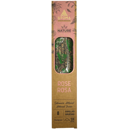 Bio-Räucherstäbchen Rose AROMA Nature - 8 Stäbchen 1h Dauer