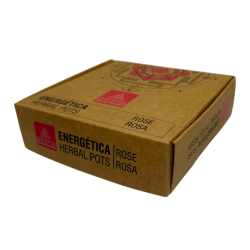 Vasi per erbe aromatiche, tazze in resina rosa, fragranze energetiche AROMA - 4 tazze e supporto per bruciatore
