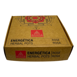 أكواب أعشاب من الراتنج الوردي مع عطور Energetic AROMA - 4 أكواب وحامل موقد