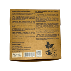 أكواب أعشاب من الراتنج الوردي مع عطور Energetic AROMA - 4 أكواب وحامل موقد