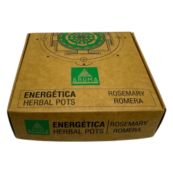 Cupe din rășină cu rozmarin, ghivece cu plante aromatice, parfumuri energice AROMA - 4 cupe și suport pentru arzător - Claritate
