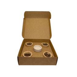 Rosemary Resin Cups Herbal Pots Energetic AROMA Fragrances - 4 Cups and Burner Stand - Clarity, Protection & Strength