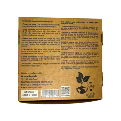 أكواب راتنج إكليل الجبل وأواني الأعشاب وعطور AROMA النشطة - 4 أكواب وحامل موقد - وضوح وحماية وقوة