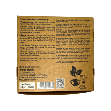 Coppe in resina di rosmarino, vasi per erbe AROMA , fragranze energetiche - 4 tazze e supporto per bruciatore - Chiarezza, prote