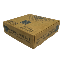 Copas de Resina Salvia Blanca Herbal Pots Energética AROMA Fragrances - 4 copas y soporte quemador - Limpieza y Protección