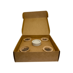 Copos de resina de sálvia branca, potes de ervas, fragrâncias AROMA energéticas - 4 copos e suporte para queimador - limpeza e p