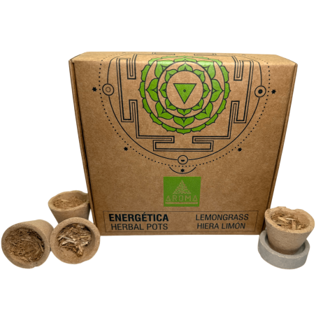Tazze in resina di citronella, vasi per AROMA aromatiche, fragranze energetiche - 4 tazze e supporto per bruciatore - Detergente