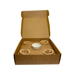 Tazze in resina di citronella, vasi per AROMA aromatiche, fragranze energetiche - 4 tazze e supporto per bruciatore - Detergente