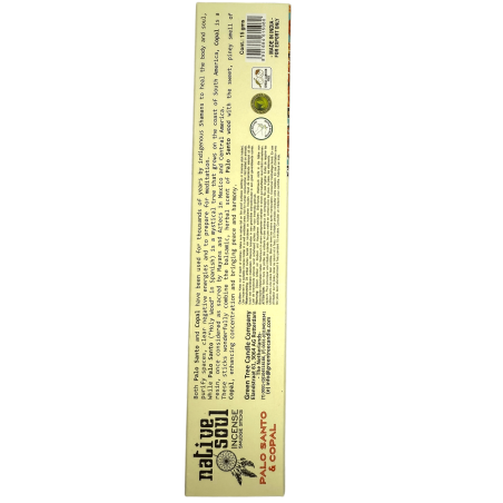 Native Soul Palo Santo und Copal Green Tree Räucherstäbchen – 15 g Masala-Räucherstäbchen