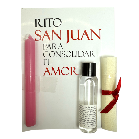 Rito San Juan para Consolidar el Amor - Incluye Vela, Agua Marina y Pergamino