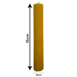 Natürliche Bienenwachs-Honigkerze - 15x2cm