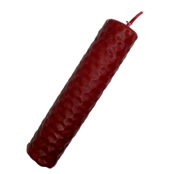 Red Beeswax Honey Candle - 10x2.5cm - Confidence, Protection, Passion, Life Force