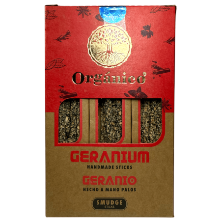Caja Incienso Orgánico Geranio ULLAS - 12 cajitas de 25gr.