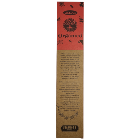 Incenso de Gerânio Ullas - Feito à Mão - 25g - Fabricado na Índia - 100% Natural - Incenso Orgânico ULLAS