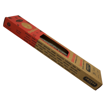 Incenso al geranio Ullas - Fatto a mano - 25 g - Prodotto in India - 100% naturale - Incenso biologico ULLAS