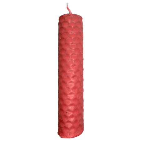 Roze bijenwas honingkaars - 10x2,5cm - Liefde, Vergeving, Hartchakra, Magie
