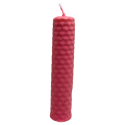Lumânare cu miere și ceară de albine roz - 10x2,5cm - Iubire, Iertare, Chakra Inimii, Magie