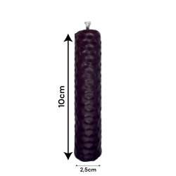 Purple Beeswax Honey Candle - 10x2.5cm - Transmutation, Wisdom, Intuition and Crown Chakra