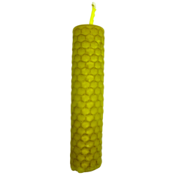 Vela de Miel Cera de Abeja Amarilla - 10x2,5cm - Sol, Éxito, Inteligencia, Creatividad, Chakra Plexo Solar