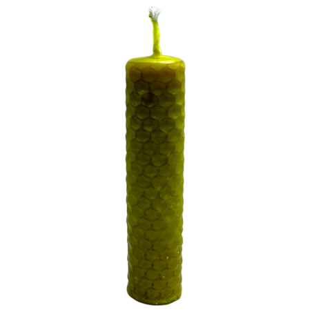 Yellow Beeswax Honey Candle - 10x2.5cm - Sun, Success, Intelligence, Creativity, Solar Plexus Chakra