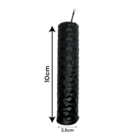 Bougie au miel et à la cire d'abeille noire - 10 x 2,5 cm - Protection, contre l'envie, le mauvais œil et les sorts