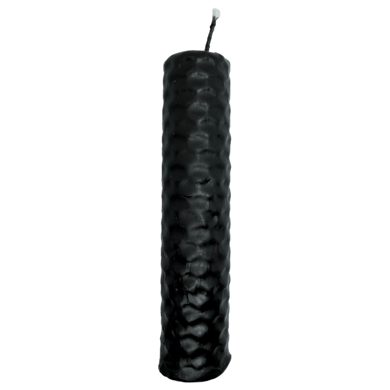 Vela de Miel Cera de Abeja Negra - 10x2,5cm - Protección, Contra Envidias, Contra Mal de Ojo, Contra Hechizos-天然ハニーキャンドル - 蜜蝋-HOSTENATURA