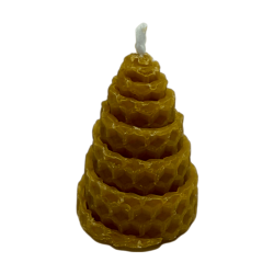 Espelma de Mel Espiral Cera d'Abella Natural - 5x3,5cm