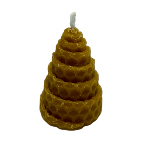 Natural Beeswax Spiral Honey Candle - 5x3.5cm