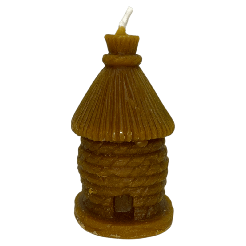 小屋型ハニーキャンドル 8.5x4.5cm - 家型キャンドル-天然ハニーキャンドル - 蜜蝋-HOSTENATURA