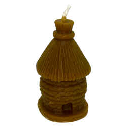 Lumânare cu miere în formă de colibă 8,5x4,5cm - Lumânare în formă de casă