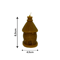 小屋型ハニーキャンドル 8.5x4.5cm - 家型キャンドル