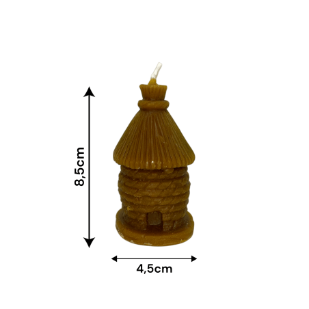 Hut-shaped Honey Candle 8.5x4.5cm - House-shaped candle