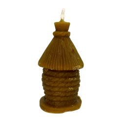 小屋型ハニーキャンドル 8.5x4.5cm - 家型キャンドル