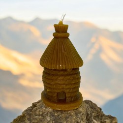 Lumânare cu miere în formă de colibă 8,5x4,5cm - Lumânare în formă de casă