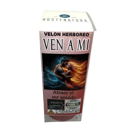 Velón Herboreo Ven a mi - Velón Esotérico 14x6cm - Atraer el ser amado