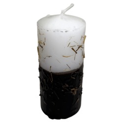 Kräuterkerze gegen Laster - Esoterikkerze 14x6cm - Süchte abwehren, schlechte Gewohnheiten loslassen
