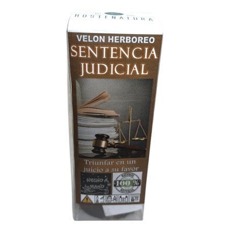 Herbal Candle Judicial Sentence - Esoteric Candle 14x6cm - Win a trial in your favor