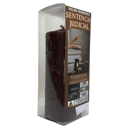 Herbal Candle Judicial Sentence - Esoteric Candle 14x6cm - Win a trial in your favor
