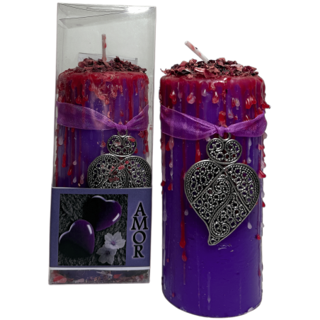 Velon Talisman Amor - Veló Esotèric amb Amulet Especial 14x6cm - Passió, atracció, afecte veritable