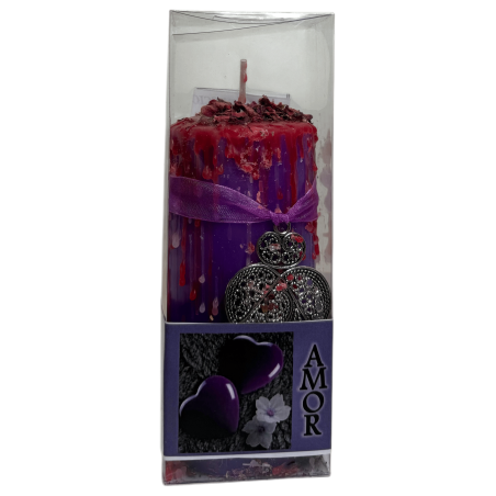 Talisman Candle Love - Esoteric Candle with Special Amulet 14x6cm - Passion, attraction, true affection