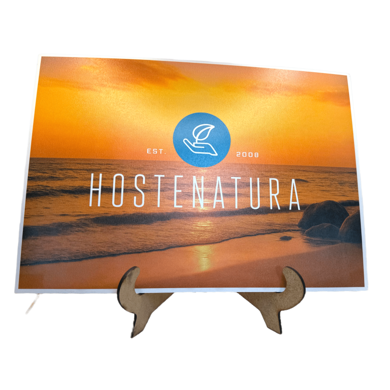 Personalized wooden photo with easel 21x29.7cm - Original Gift - Personalized Gift-Customized Products-HOSTENATURA