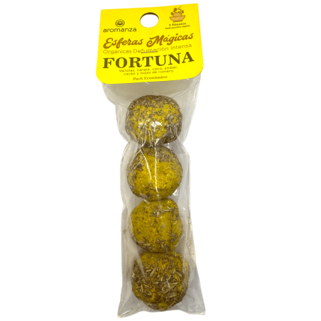 Magische Bollen Fortuna Aromanza Argentinië - 4 begassingsbommen: Vanille, Kaneel, Kokosnoot, Amber, Cacao en Rozemarijn