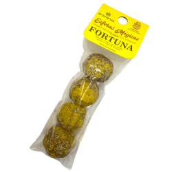 Esferas Mágicas Fortuna Aromanza Argentina - 4 bombitas defumación Vainilla, Canela, Coco, Ámbar, Cacao y Romero