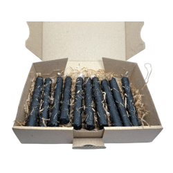 Kit de bougies de protection HOSTENATURA - 10 bougies noires aux herbes